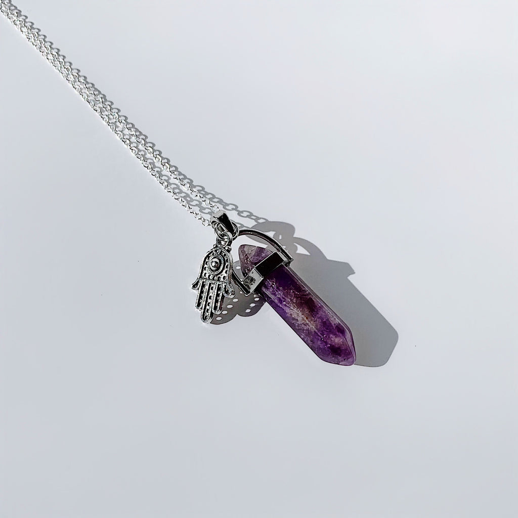 'hamsa soul' silver chain necklace